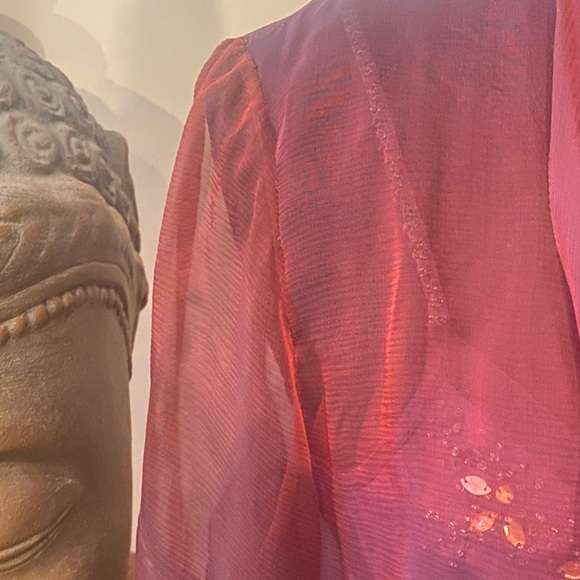 Luxe by Arden B Beaded Tank Top and Kimono Jacket - Picture 4 of 13